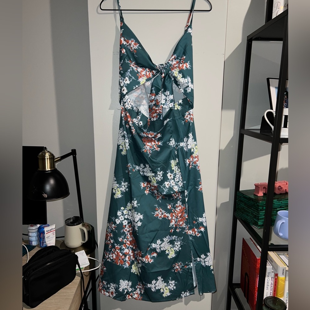 Green Floral Summer Dress